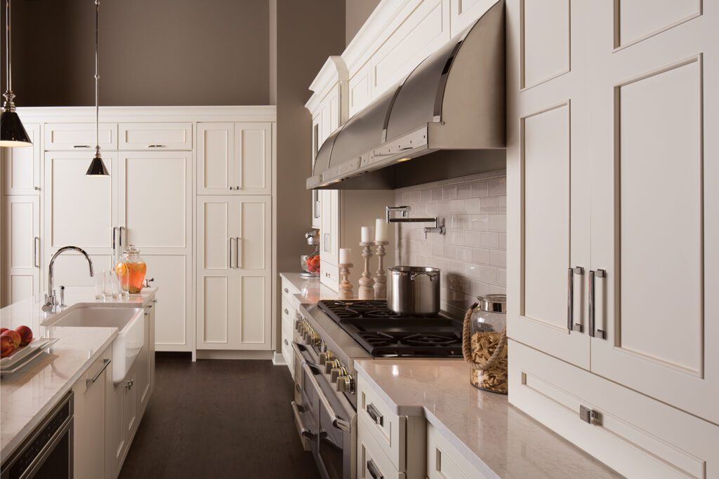 Transitional Kitchen Design with White Cabinetry in Easton Pennsylvania