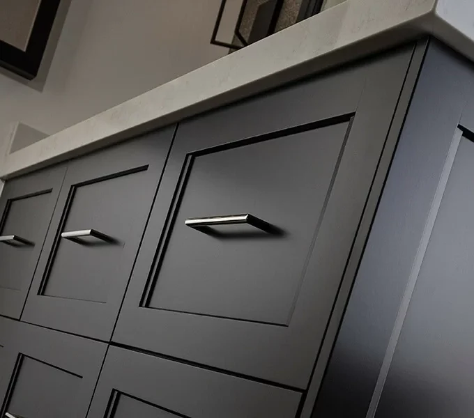 Charcoal kitchen drawers