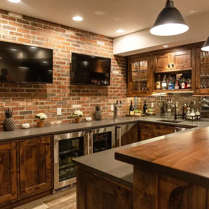 Rustic Bar Cabinetry