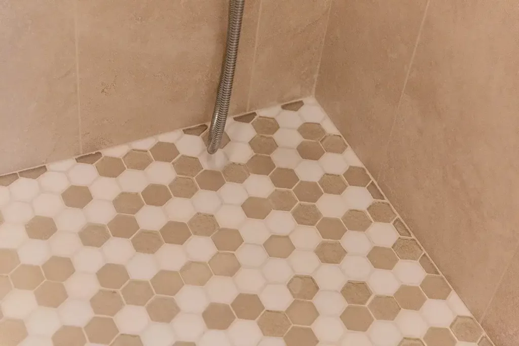 small hexagon shaped tile