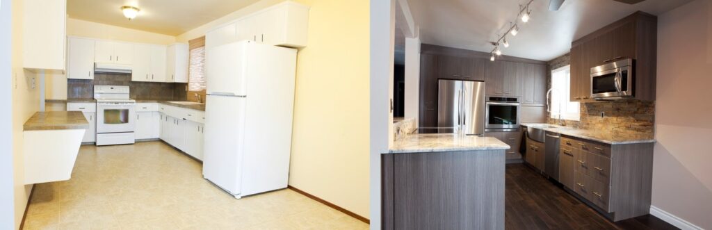kitchen remodel before and after