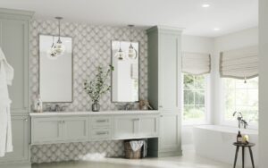 Gray floating vanity - Dura Supreme