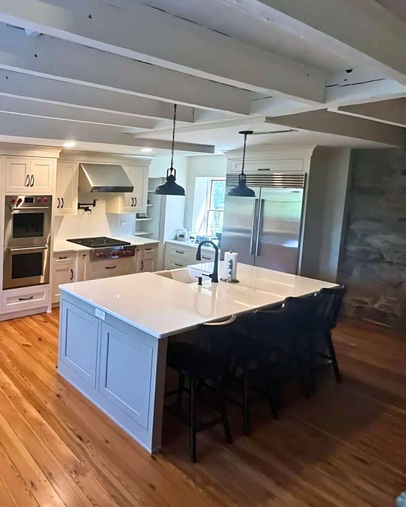 A renovated farmhouse kitchen in Center Valley, PA.