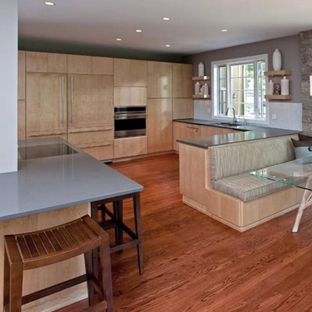 Modern maple kitchen.