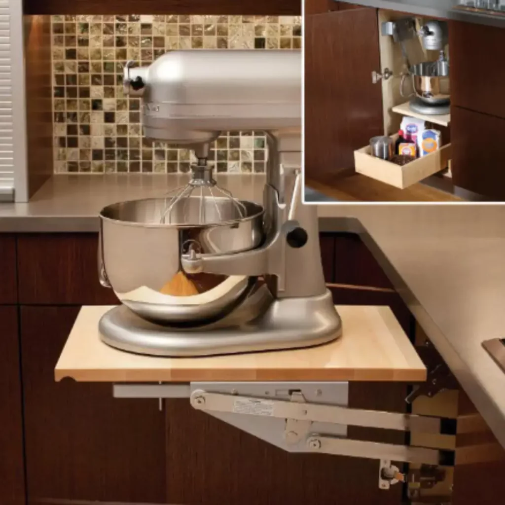 Baking Stations with KitchenAid Mixer Lifts