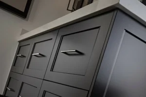 Charcoal kitchen drawers