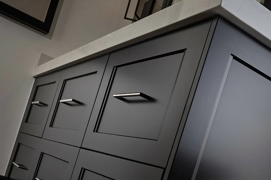 Charcoal kitchen drawers