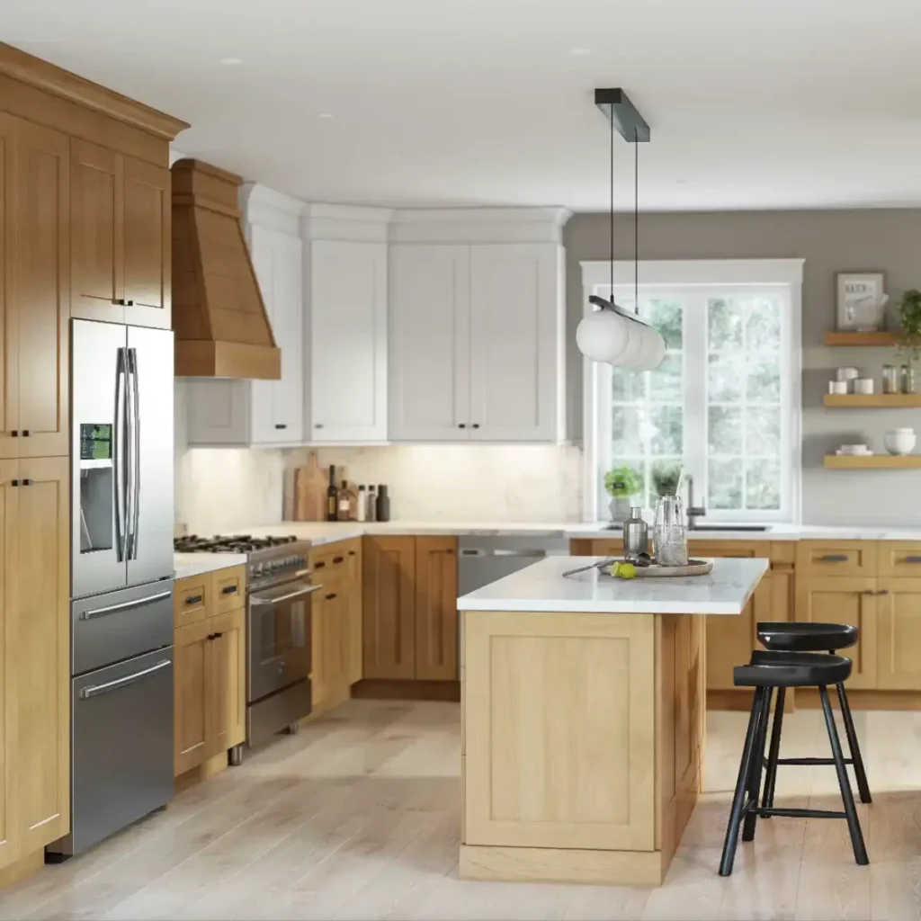 An image example of what Semi-Custom Cabinets are from Laslo