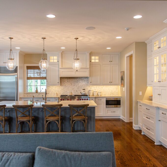 View of kitchen from living room