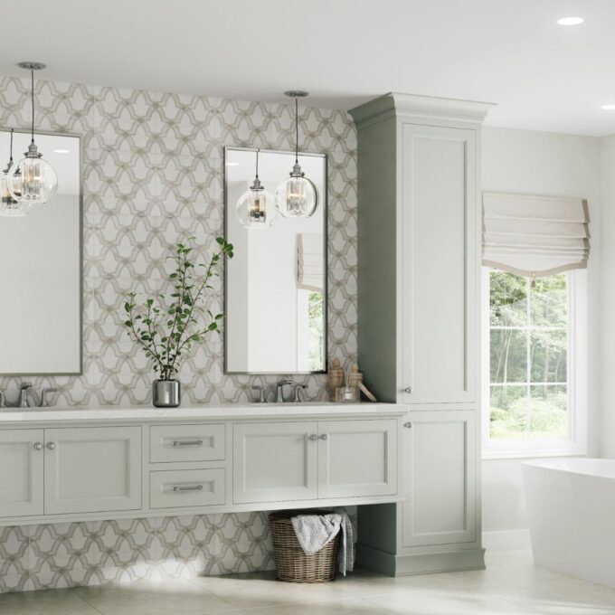 Gray floating vanity - Dura Supreme