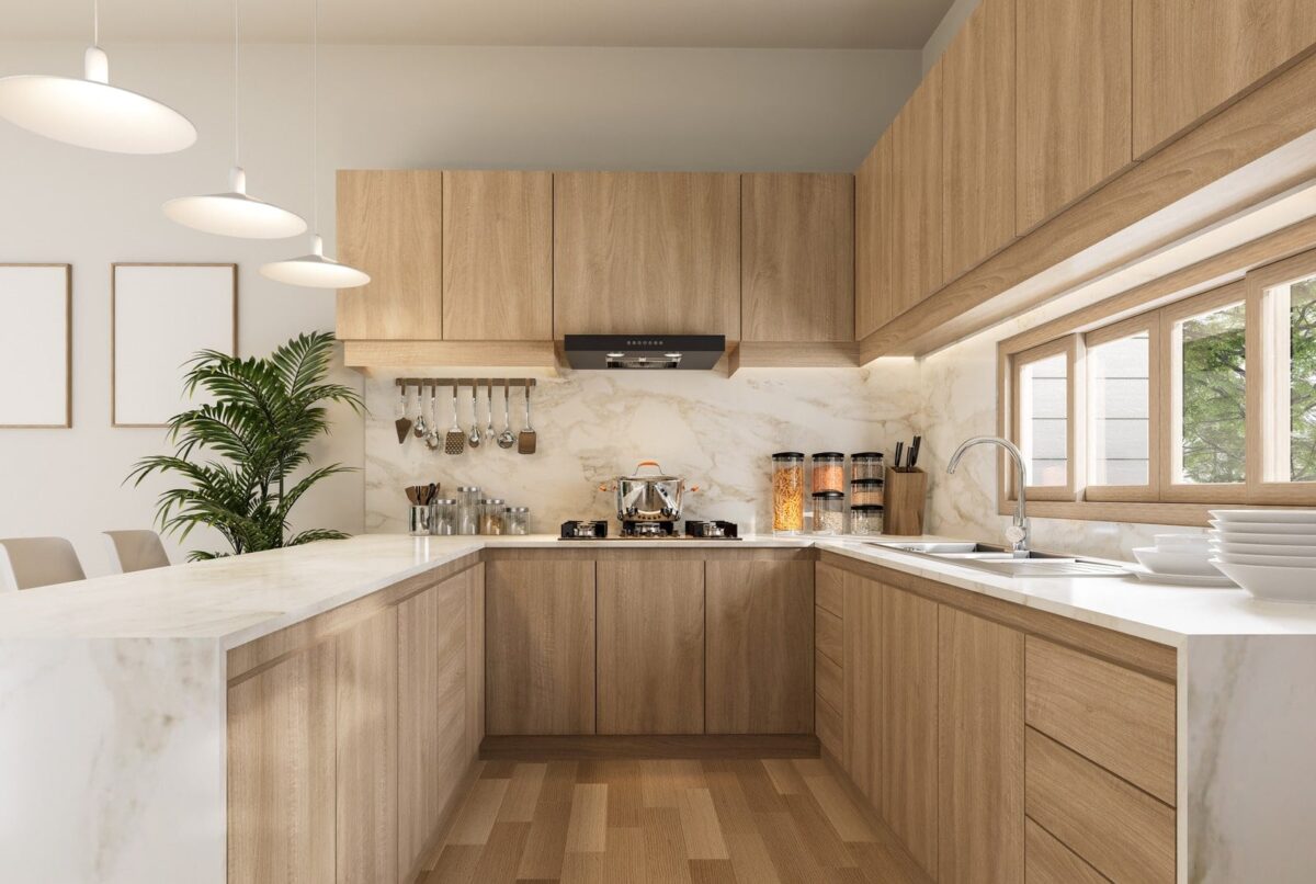 u shaped kitchen