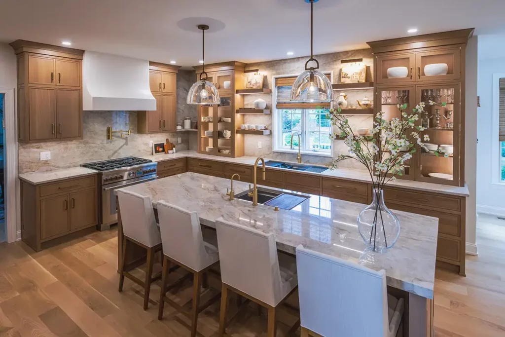 Rift-cut white oak cabinetry with a Sesame stain 