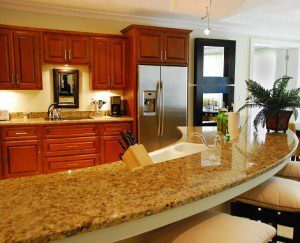 kitchen w curved counter