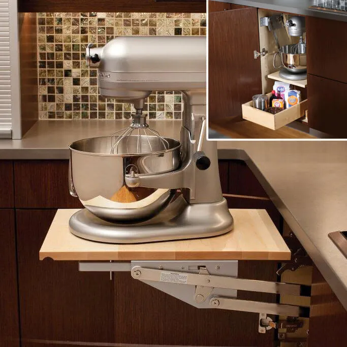 BaseMixer Lift-up Appliance Cabinet