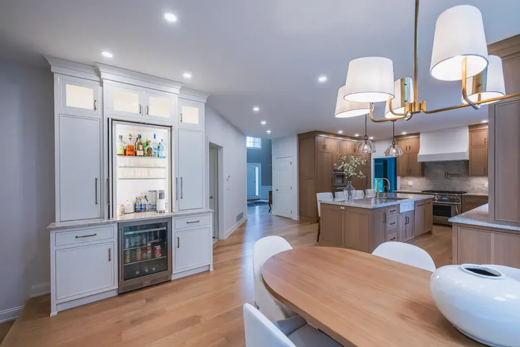 planning work zones, selecting premium materials, and integrating top-tier appliances