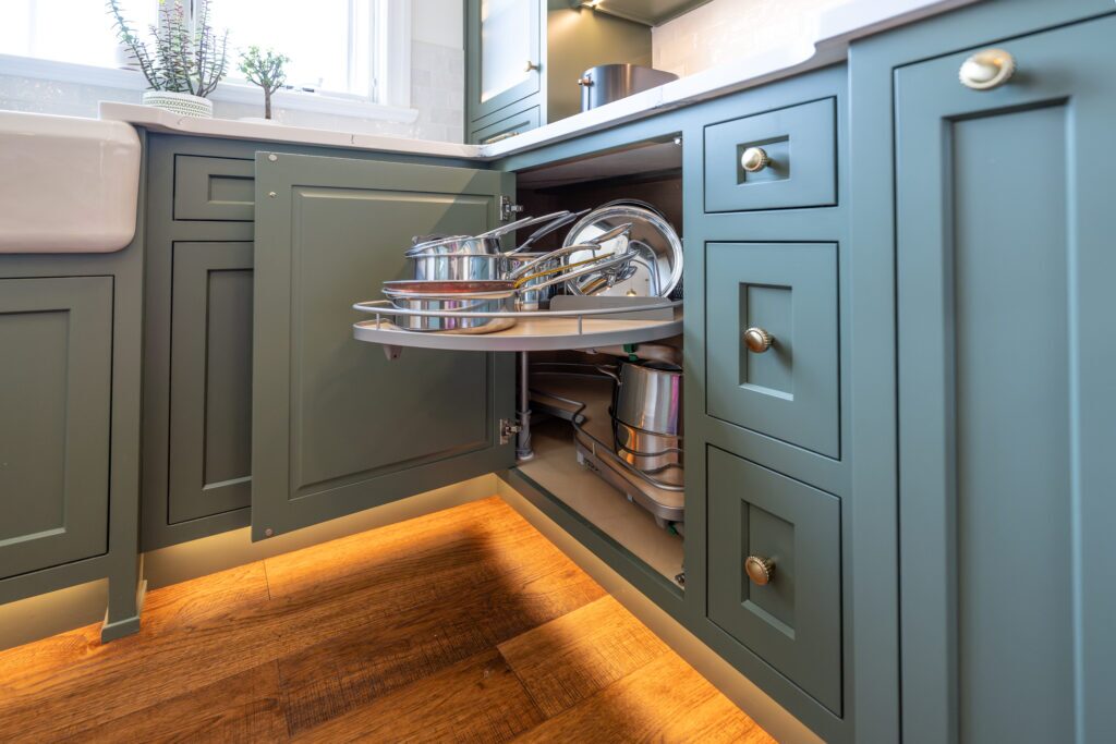 custom kitchen corner cabinet solution