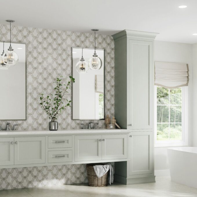 Gray floating vanity - Dura Supreme