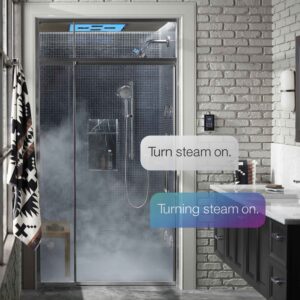 Smart shower with steam.